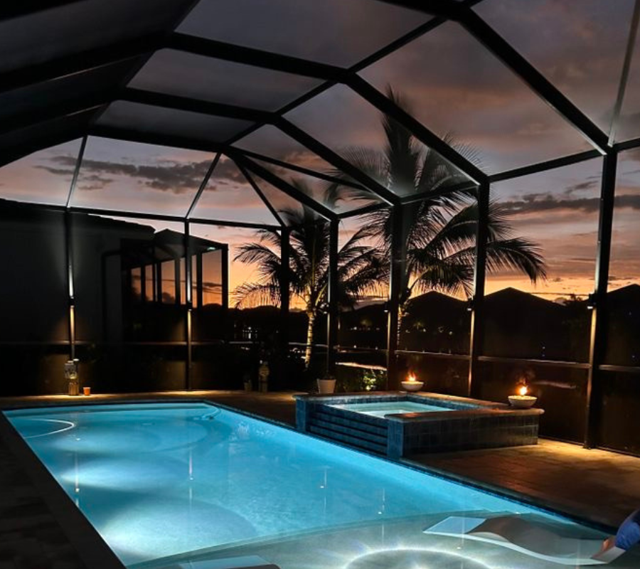 Lanai Lights at Home in Cape Coral Florida